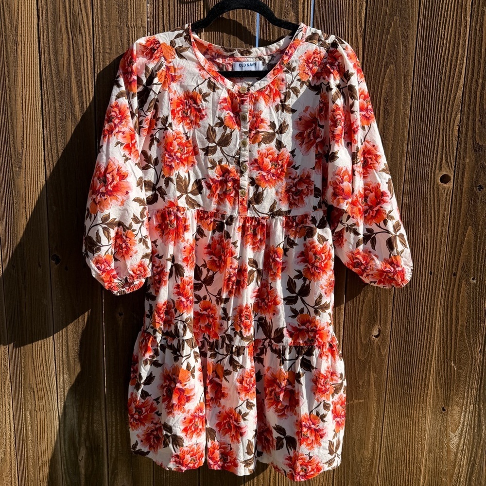 Old Navy Floral Tiered Dress – Girls XL (14/16)